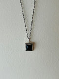 SQUARE RAINBOW/ONYX NECKLACE